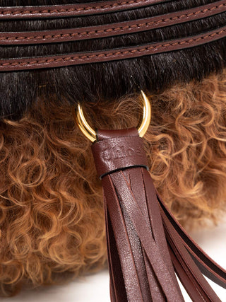 Kleine Marcie Foulard Tasche aus Ponyleder und Shearling
