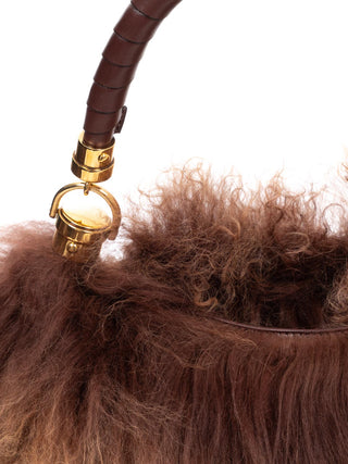 Kleine Marcie Foulard Tasche aus Ponyleder und Shearling