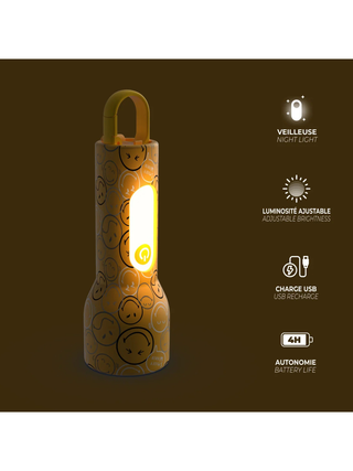 Smiley Glowy Taschenlampe - Gelb