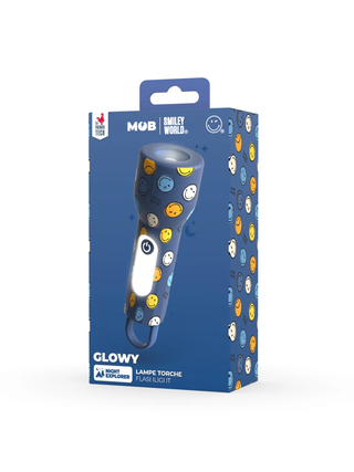 Smiley Glowy Taschenlampe - Blau