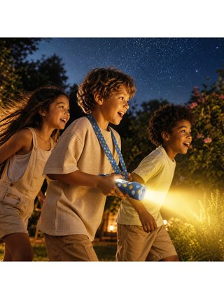 Smiley Glowy Taschenlampe - Blau