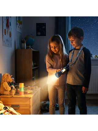 Smiley Glowy Taschenlampe - Blau