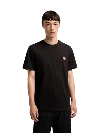 T-Shirt aus Baumwolljersey mit Logo - Schwarz