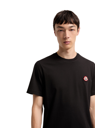 T-Shirt aus Baumwolljersey mit Logo - Schwarz