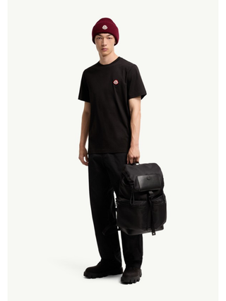 T-Shirt aus Baumwolljersey mit Logo - Schwarz