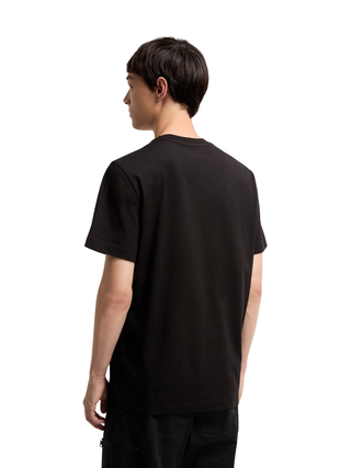 T-Shirt aus Baumwolljersey mit Logo - Schwarz