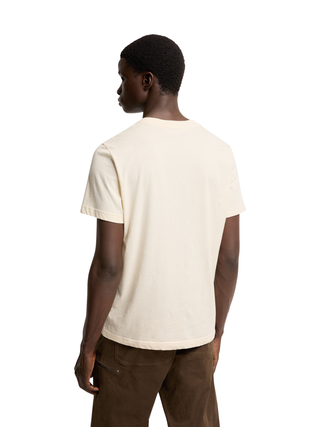 T-Shirt aus Baumwolljersey mit Logo - Weiß-Elfenbein