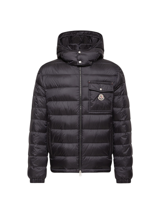Verith kurze Daunenjacke mit Kapuze - Dunkelblau