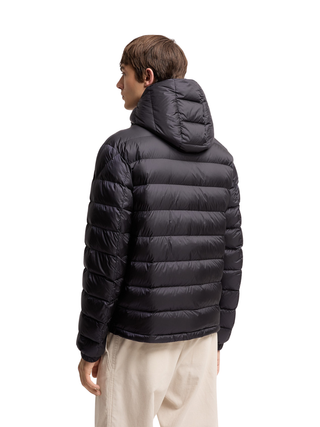 Verith kurze Daunenjacke mit Kapuze - Dunkelblau