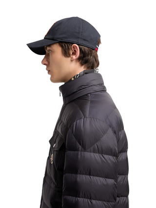Verith kurze Daunenjacke mit Kapuze - Dunkelblau