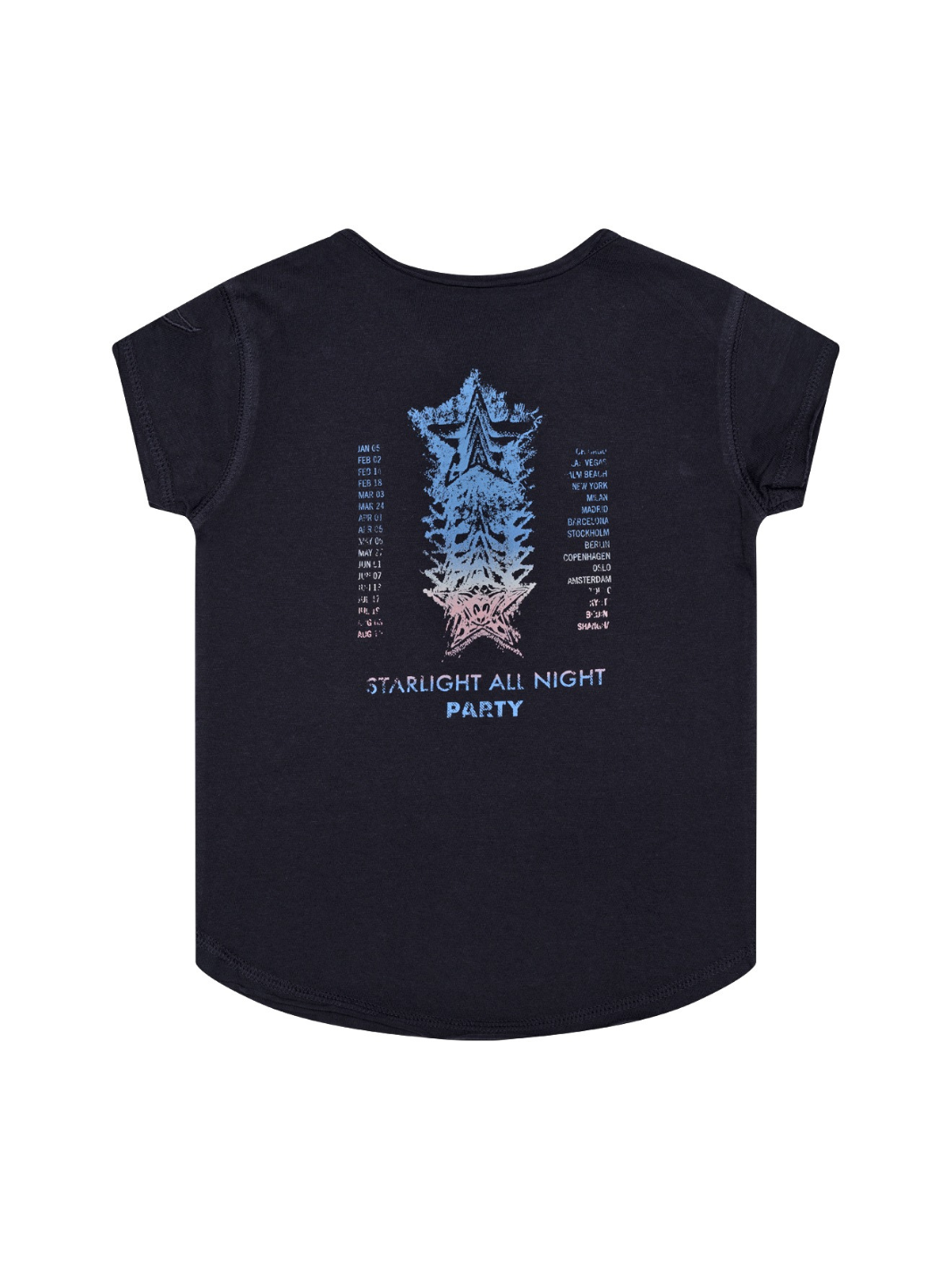 T-Shirt mit Motiv-Print - Marine