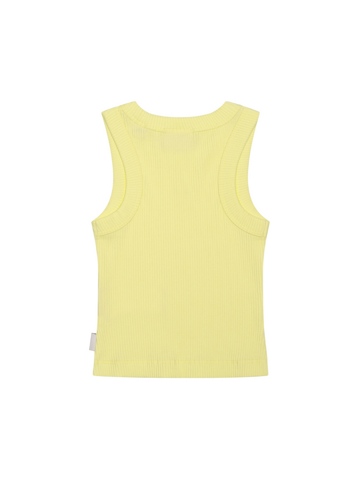 Geripptes Slim-Fit-Tanktop - Gelb