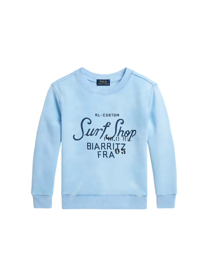 Sweatshirt mit Batikdruck und Grafik - Riviera Blue Multi
