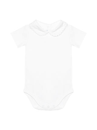 Kurzarm Body mit Stickerei