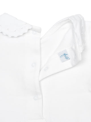 Kurzarm Body mit Stickerei