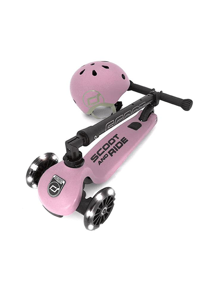 Highwaykick 3 LED Roller für Kinder - Rose