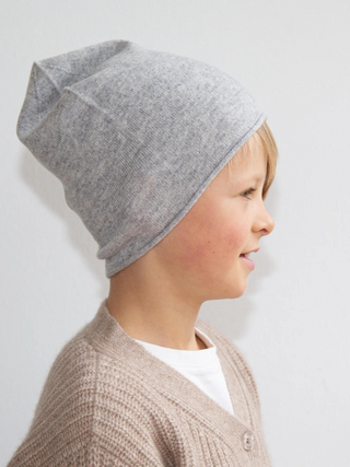 Kaschmirmütze Kim - Hellblau Mélange