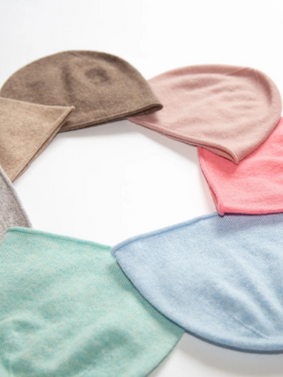 Kaschmirmütze Kim - Hellblau Mélange