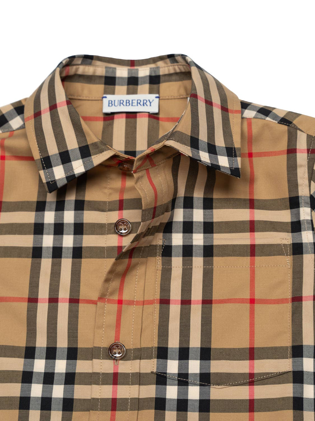 Vintage Check Baumwollhemd - Archive Beige