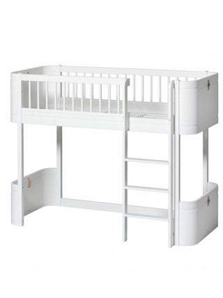 Ausstellungsstück Wood Mini+ Halbhohes Hochbett - Weiß