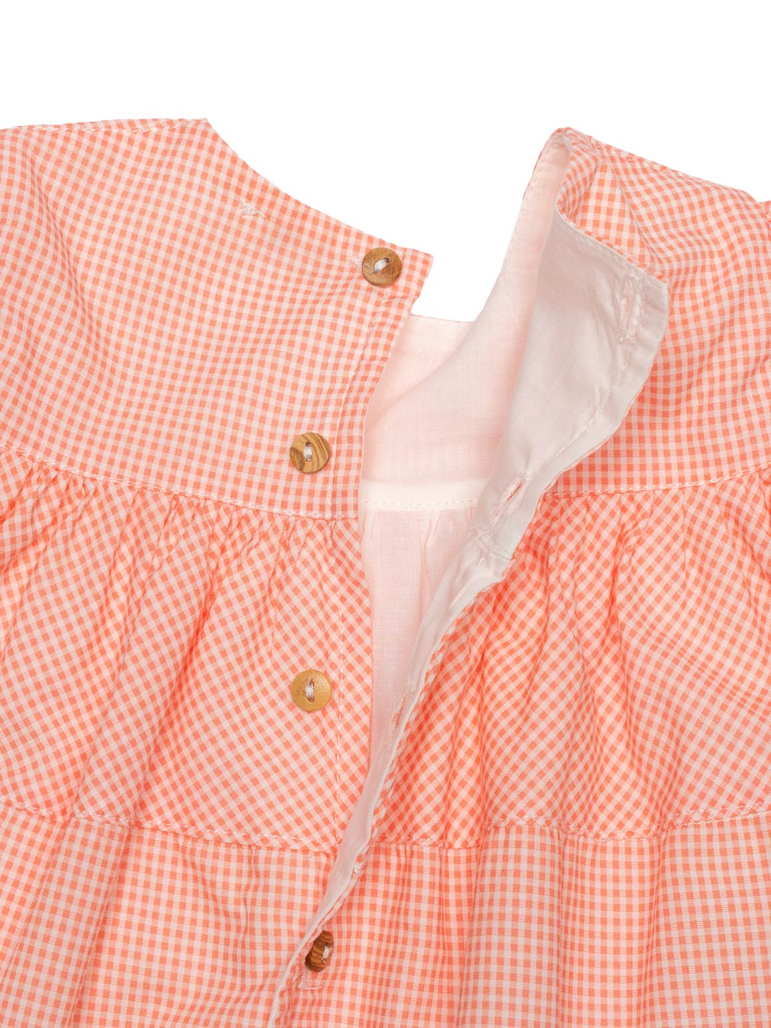 Vichy Kleid im Karo-Design - Peach