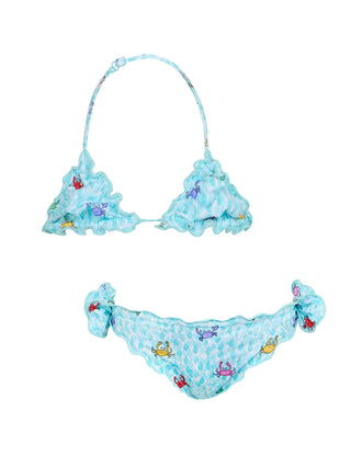 Cris Frou Frou Bikini - Krabben-Print - Hellblau