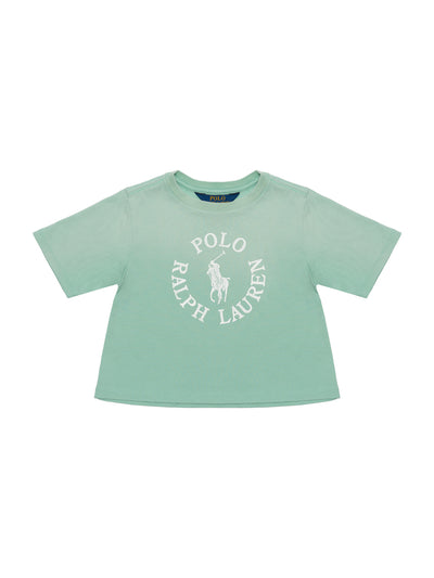 T-Shirt mit Polo-Pony - Grün