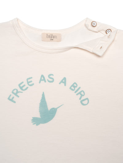 T-Shirt Bird - Creme