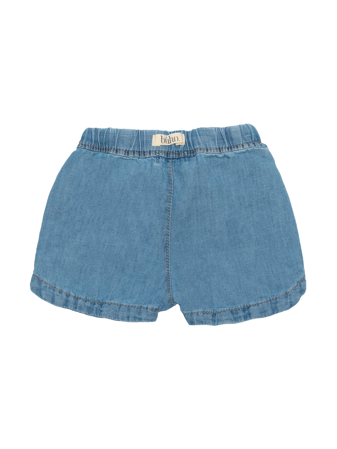 Denim Leinen-Shorts - Hellblau