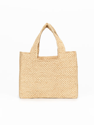 Kleine Font Tote aus Bast