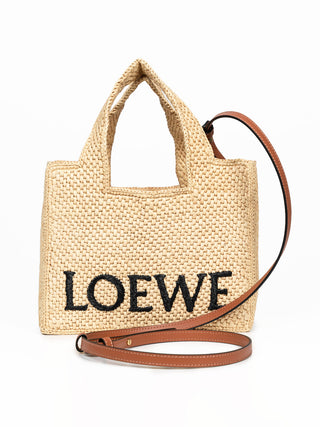 Kleine Font Tote aus Bast