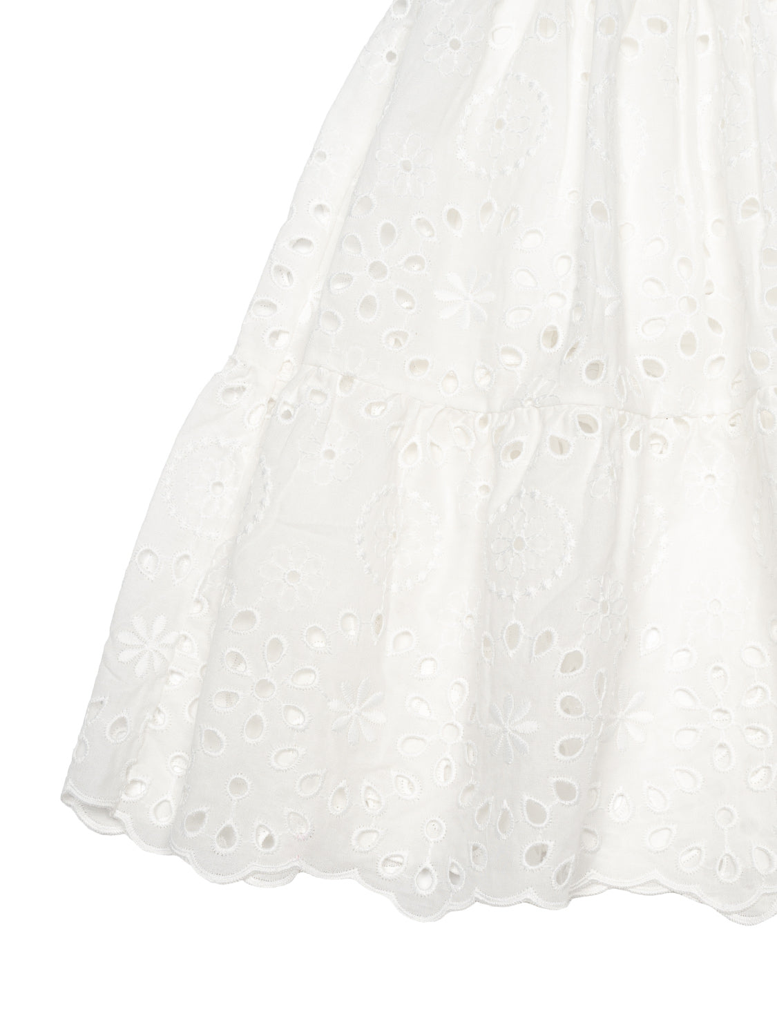 Kleid Principe mit Lochstickereien - Off White