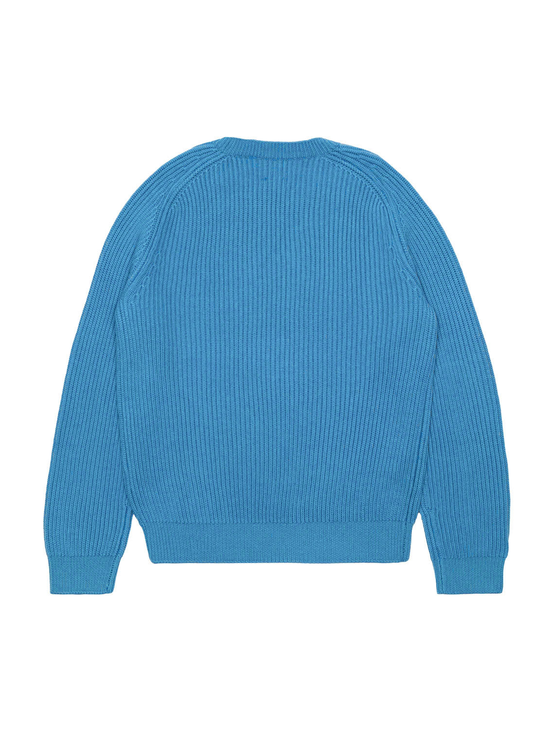Rippstrick-Pullover - Blau
