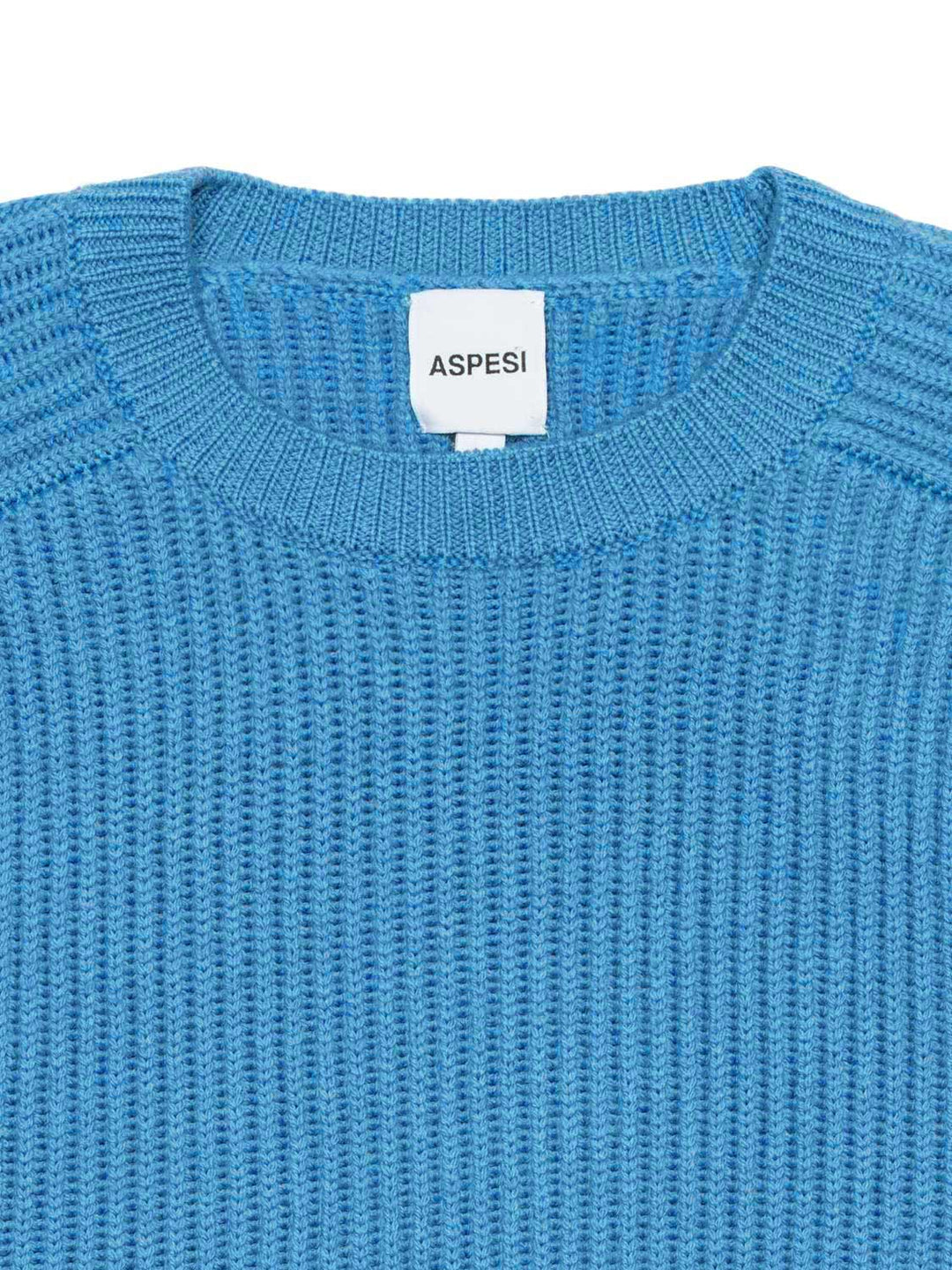 Rippstrick-Pullover - Blau