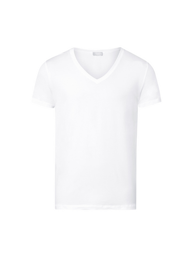 V-Shirt Cotton Superior Kurzarm- Weiß