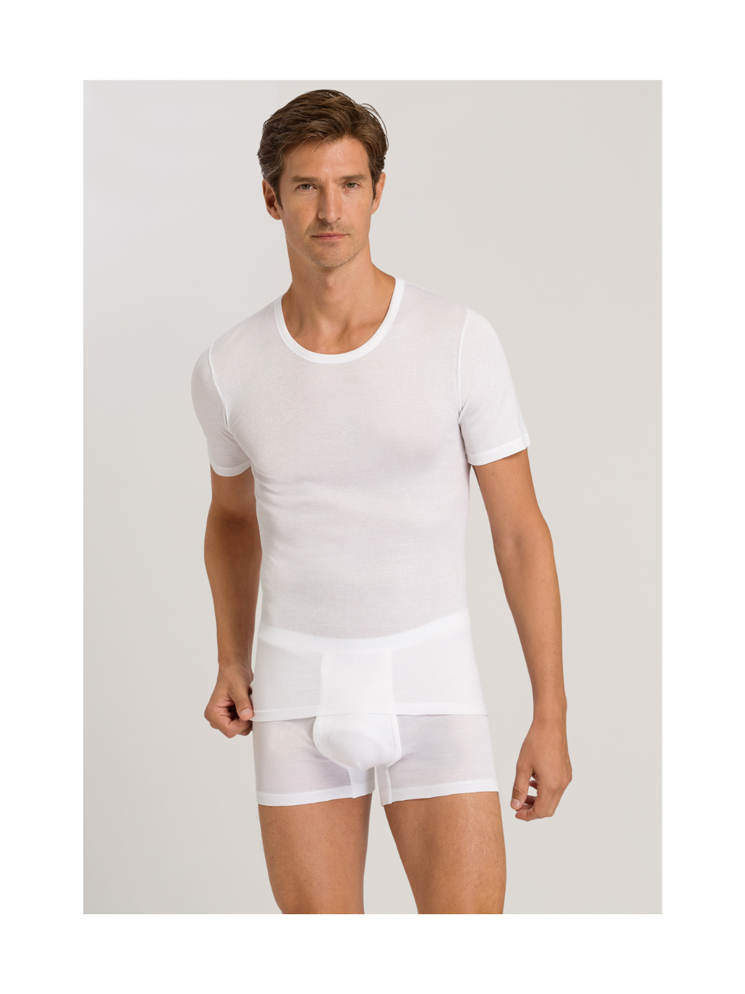 Cotton Pure Shirt 1/2 Arm - Weiß