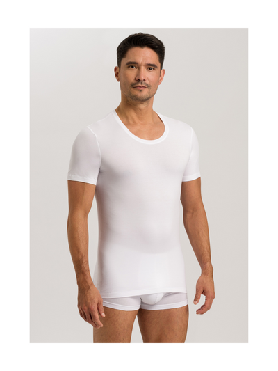 Cotton Superior Shirt Kurzarm - Weiß