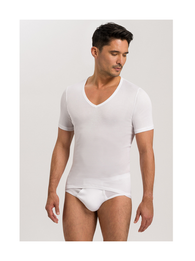 Cotton Pure V-Shirt - Weiß