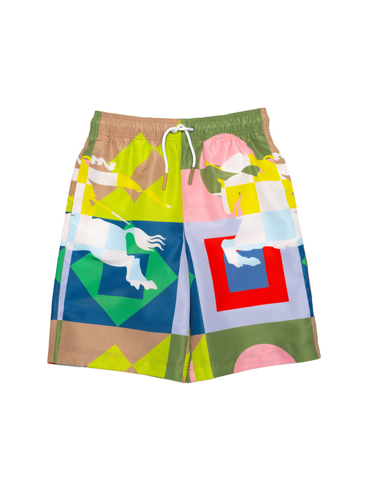 Badeshorts mit Equestrian Knight - Multicolor