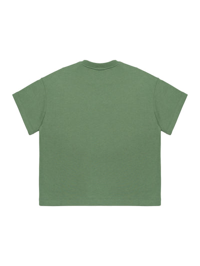 T-Shirt mit Stickerei - Olivegrün