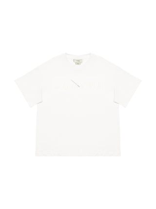 T-Shirt mit Stickerei - Weiß