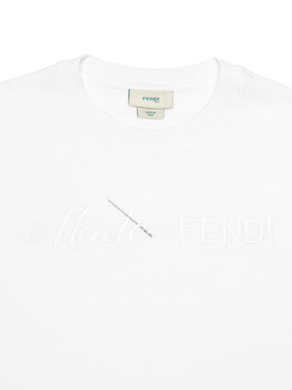 T-Shirt mit Stickerei - Weiß