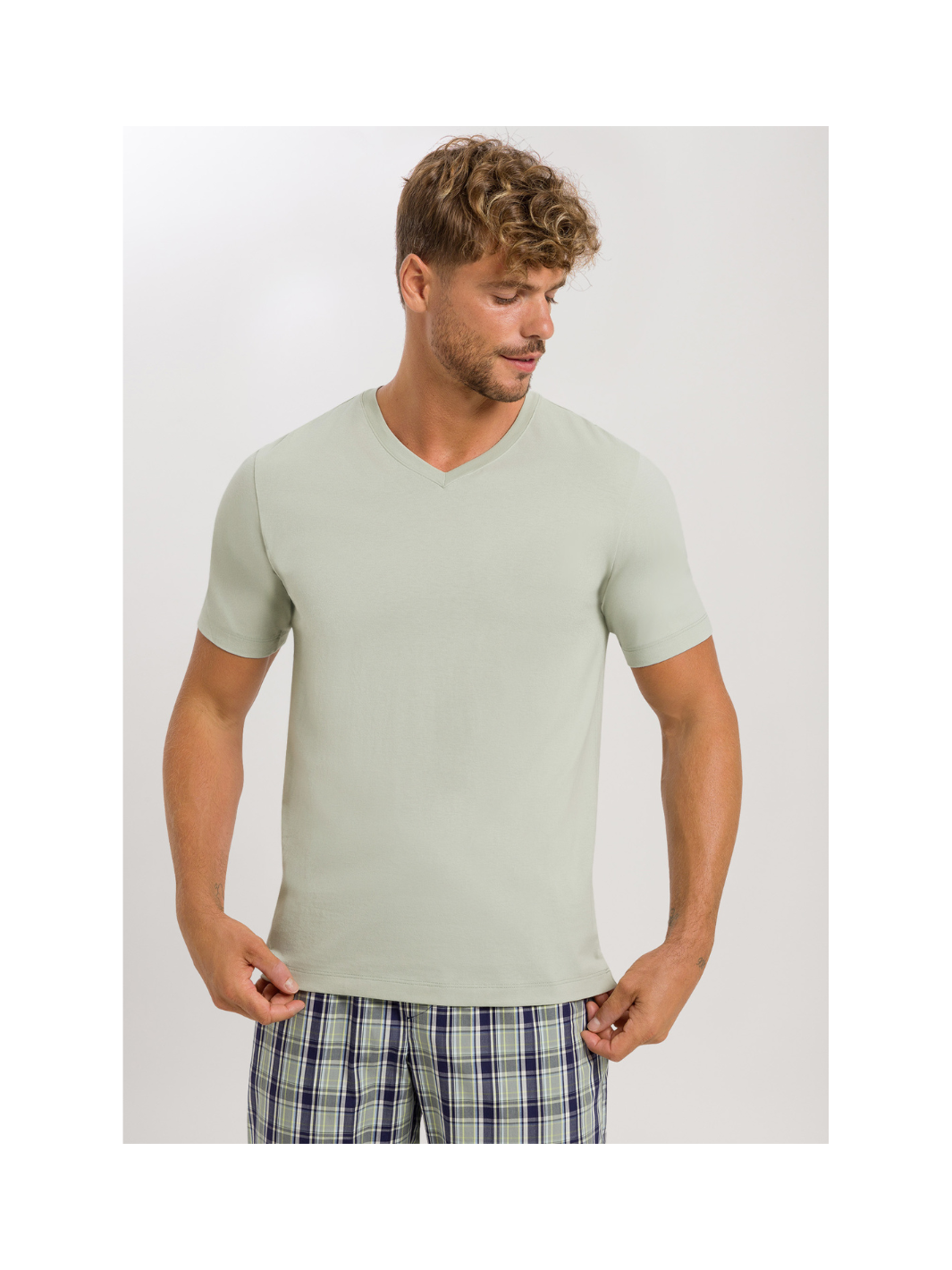 Living Shirts V-Shirt - Mineral Green