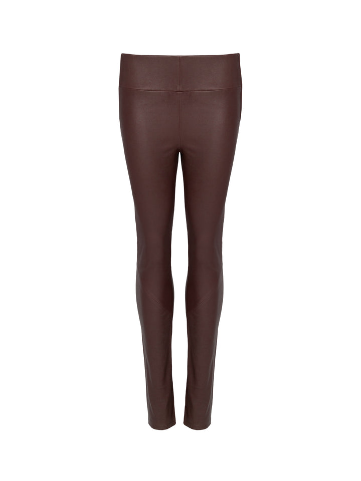 Hoch geschnittene Leder-Leggings Bellenora