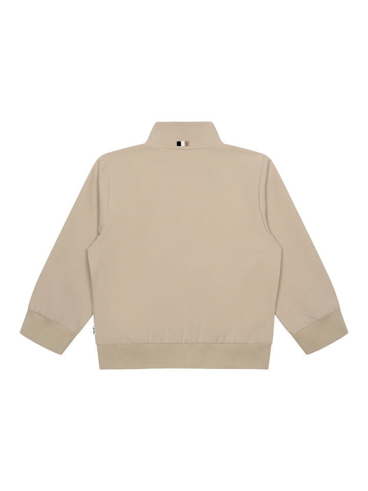 Leichte Jacke mit Logo-Stickerei - Beige