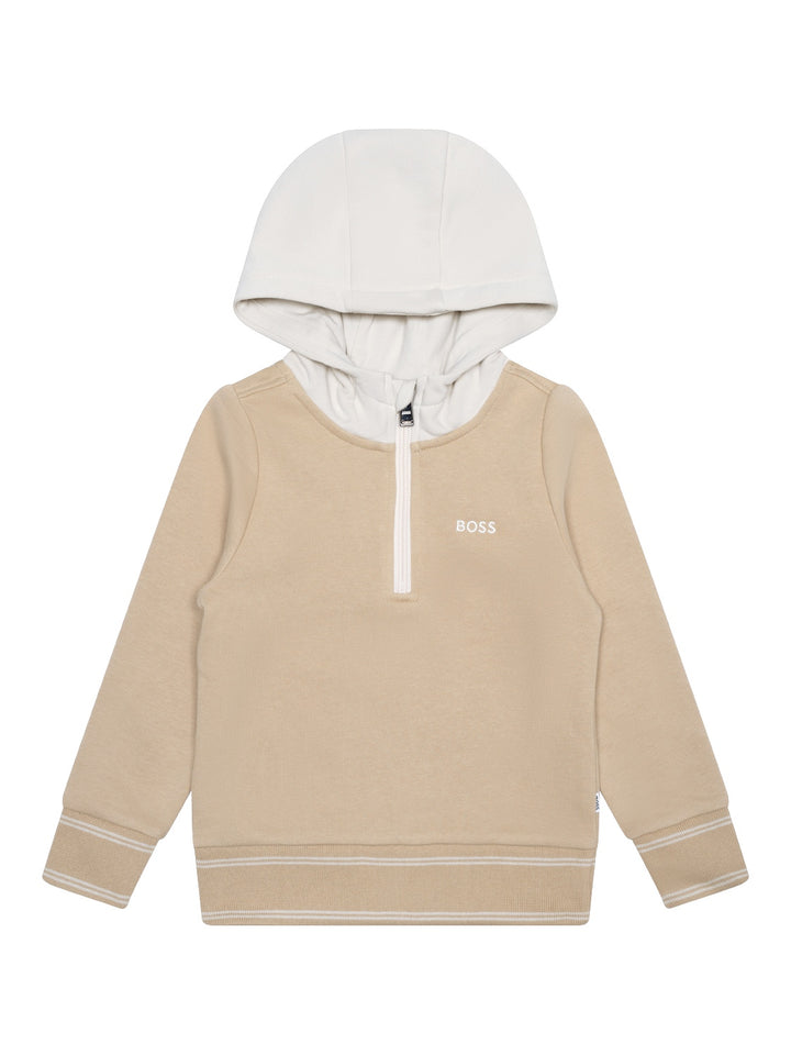 Kapuzenpullover mit Reißverschluss - Beige