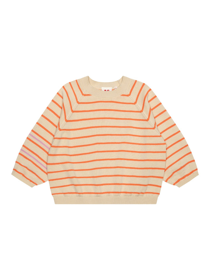 Albi gestreifter Pullover - Beige/Orange