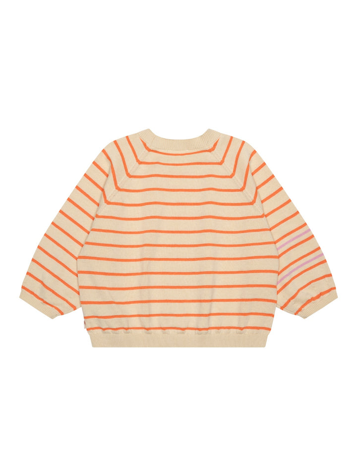 Albi gestreifter Pullover - Beige/Orange