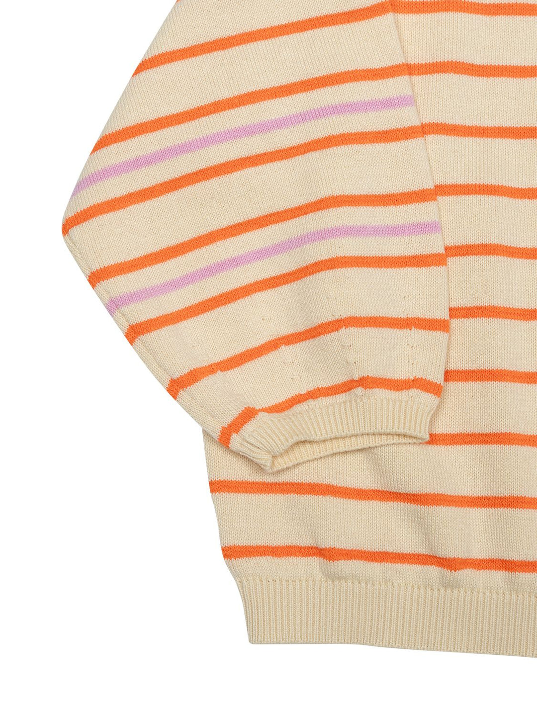 Albi gestreifter Pullover - Beige/Orange