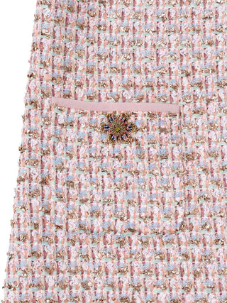 Kurzes Kleid aus Ribbon-Tweed